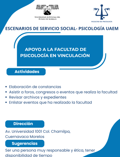 Apoyo a la Facultad de Psicología en vinculación
