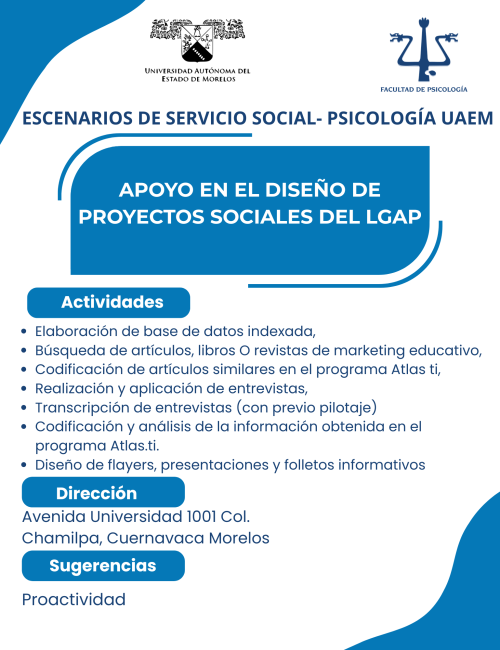 Apoyo en el diseño de proyectos sociales del LGAP