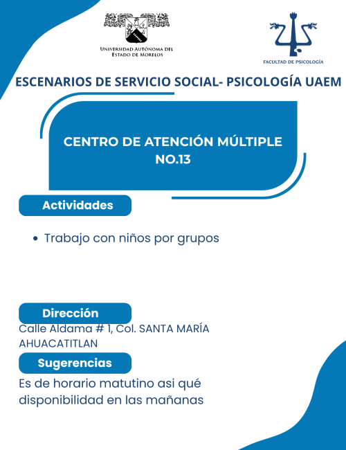 Centro de atención múltiple no.13