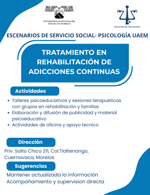Tratamiento en rehabilitación de adicciones continuas